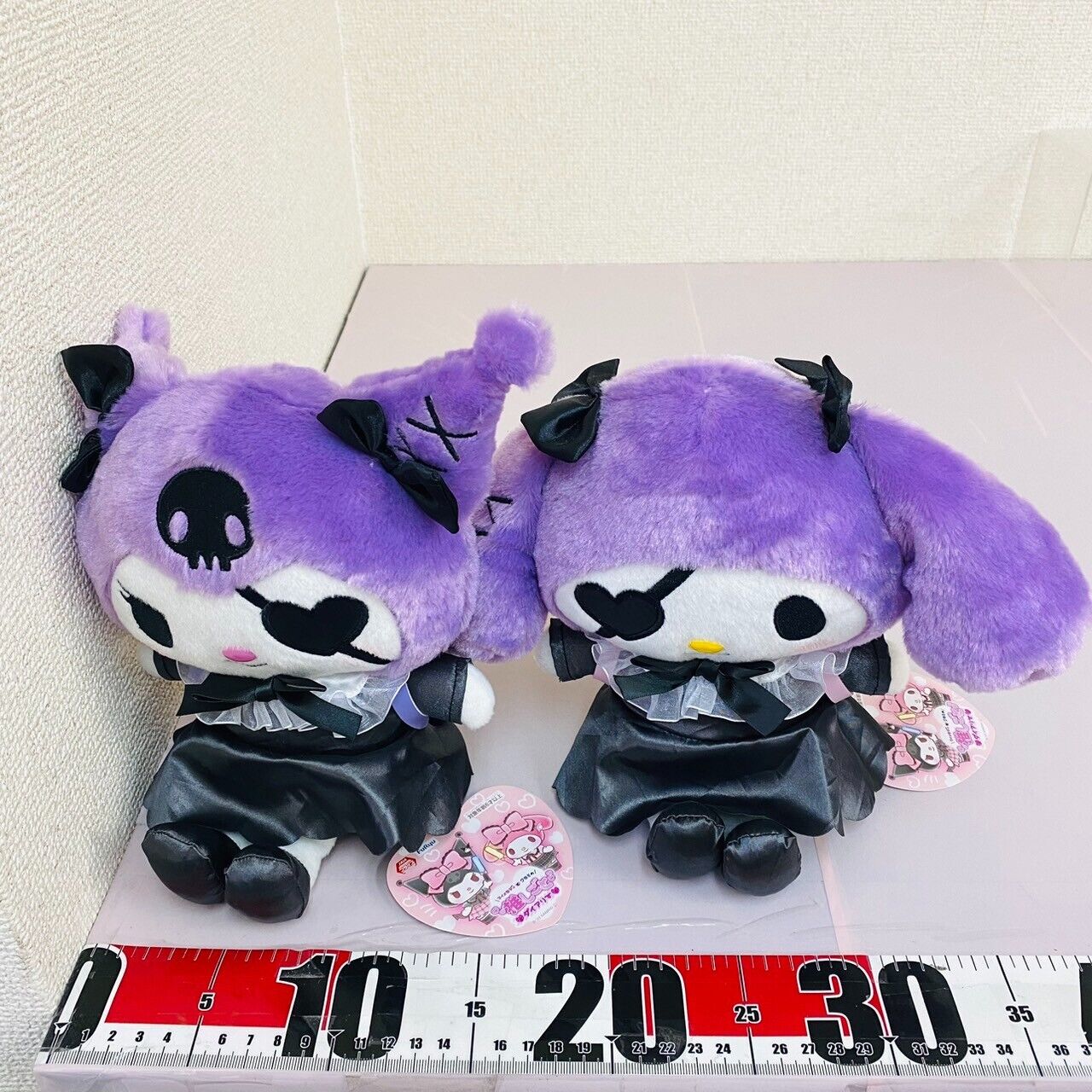 Sanrio My Melody Kuromi Plush Set 2 Oshigoto Series Rabbit Black Purple Soft Toy