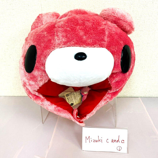 Taito Gloomy Bloody Bear Plush Cap Hat Pink Red Chax CGP Fluffy Soft Stuffed Toy