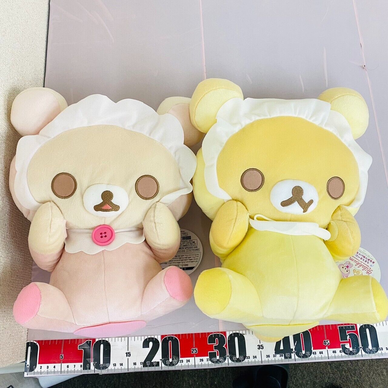 San-x Rilakkuma Korilakkuma Plush Set 2 Soft Stuffed Toy Doll Baby Yellow Pink