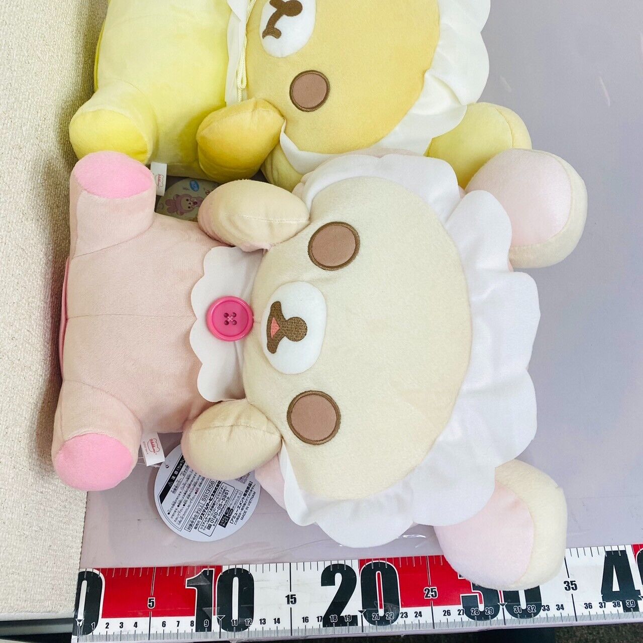 San-x Rilakkuma Korilakkuma Plush Set 2 Soft Stuffed Toy Doll Baby Yellow Pink