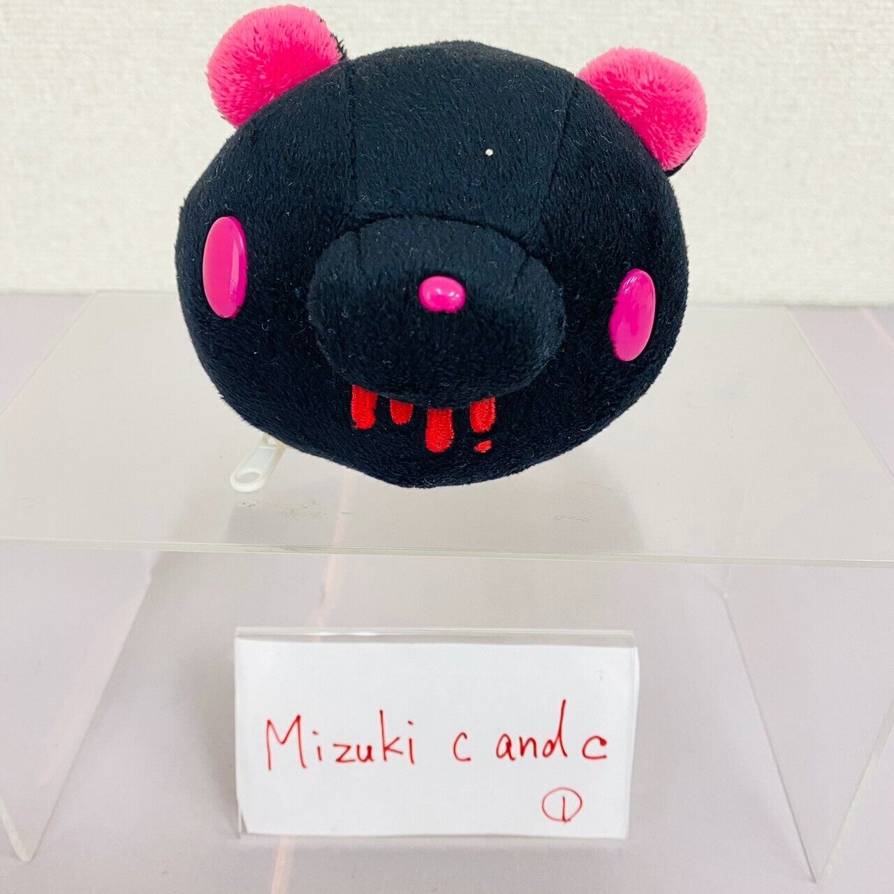 TAiTo Gloomy Bloody Bear Speaker Black Plush Soft Stuffed Toy Chax GP Face Pink