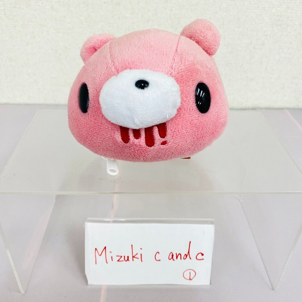 TAiTo Gloomy Bloody Bear Speaker Pink Plush Soft Stuffed Toy Chax GP 219 Face