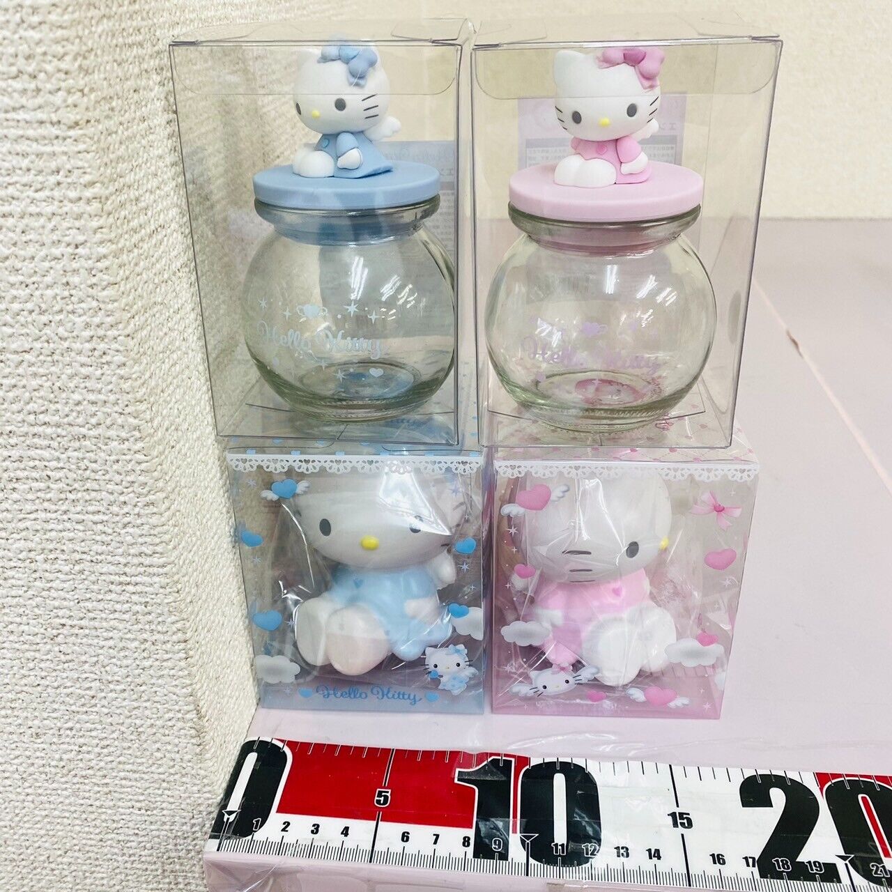 Sanrio Hello Kitty Squeeze Mascot Canister Set 4 2024 Spring Collection Pink