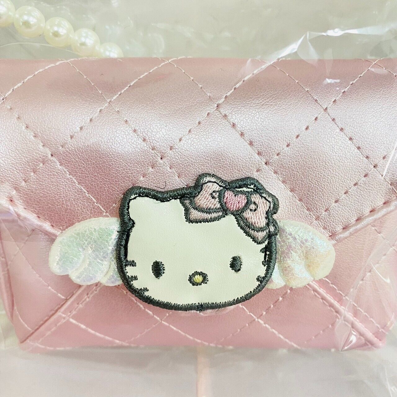 Sanrio Hello Kitty Pouch Coin Pass Case Set 2 Angel Pink 2024 Spring Collection