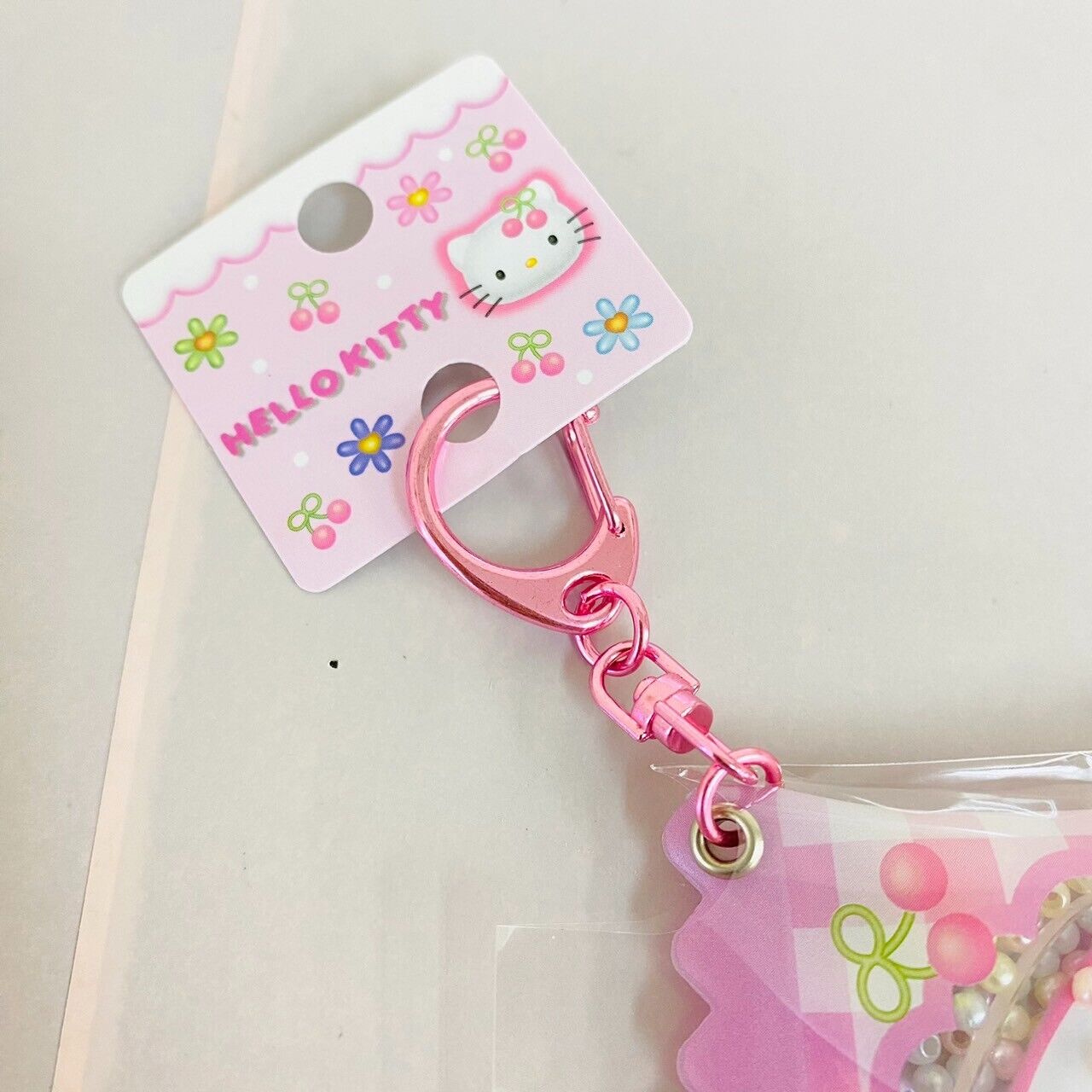 Sanrio Hello Kitty Dome Key Ring Charm Set 4 2024 Spring Collection Heart Cherry