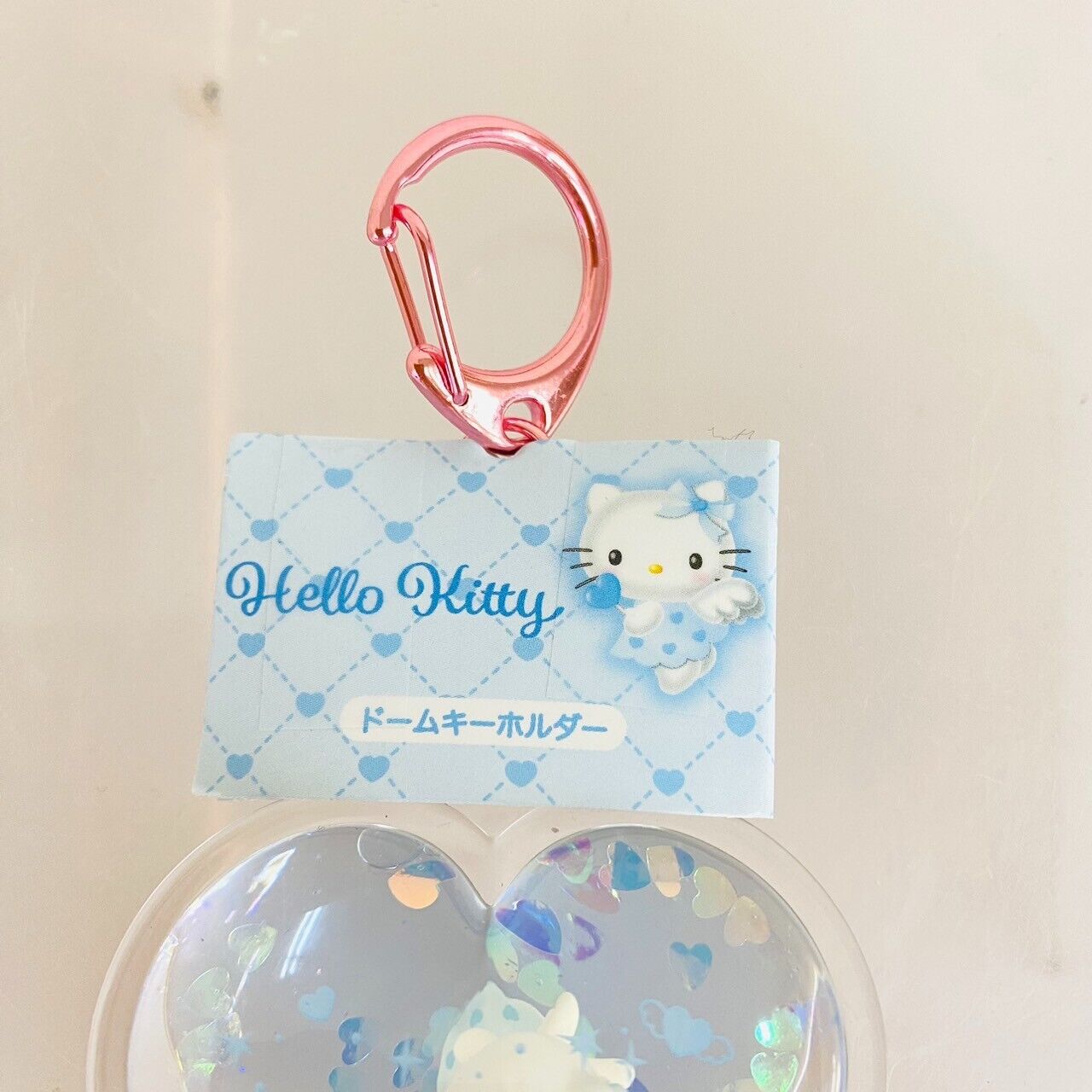 Sanrio Hello Kitty Dome Key Ring Charm Set 4 2024 Spring Collection Heart Cherry