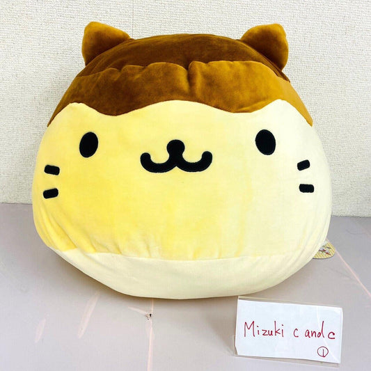 San-X Nyan Nyan Nyanko Mochimochi Purin Plush Soft Stuffed Toy XL Yellow Cat