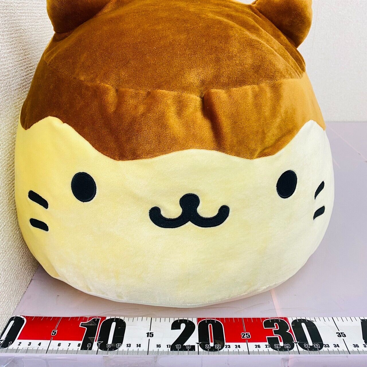 San-X Nyan Nyan Nyanko Mochimochi Purin Plush Soft Stuffed Toy XL Yellow Cat