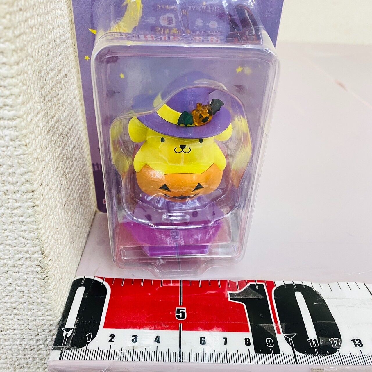 Sanrio Pompom Purin Mocchiri Mascot Figure Halloween Happy Prize Hat Pumpkin