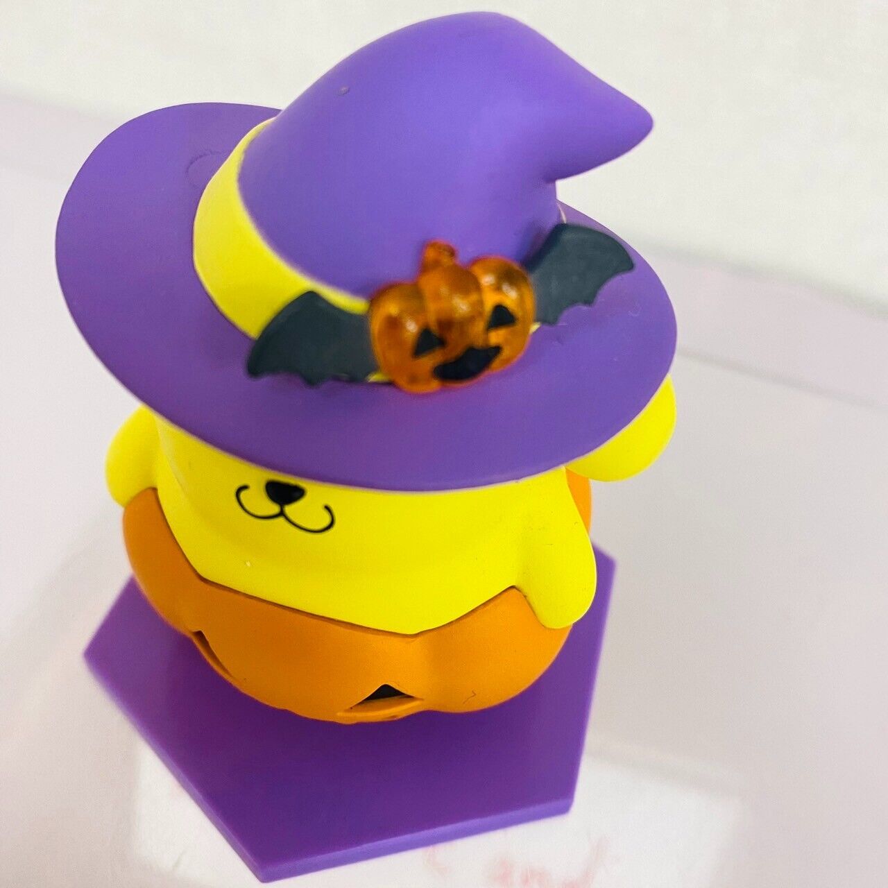 Sanrio Pompom Purin Mocchiri Mascot Figure Halloween Hat Pumpkin Happy Prize