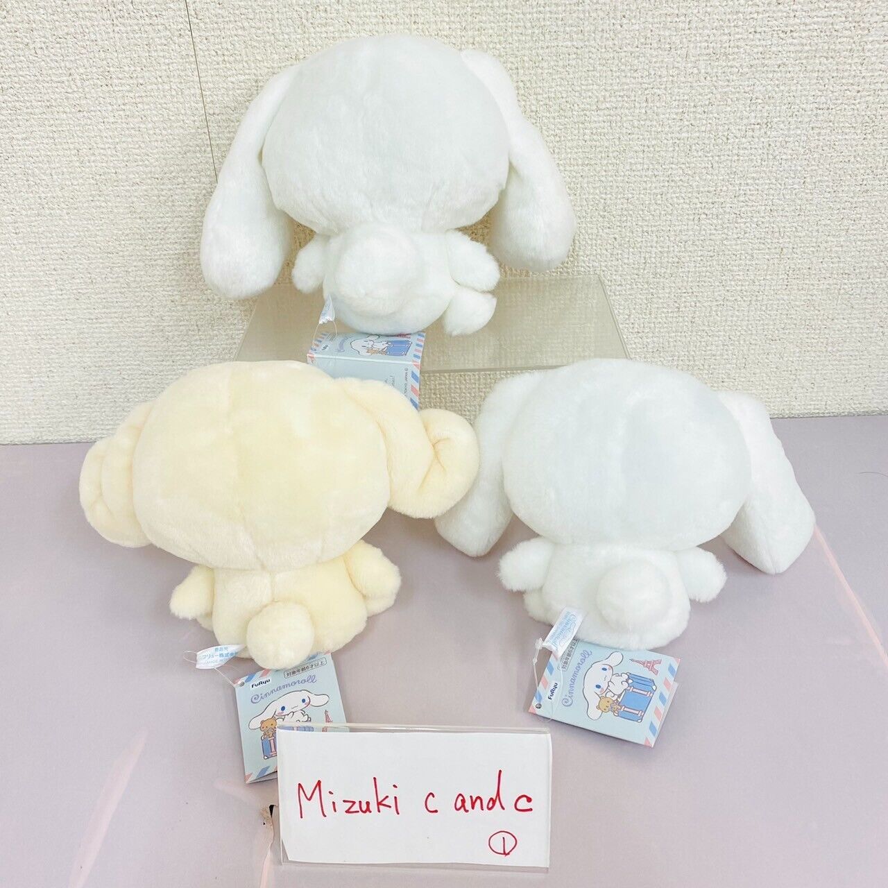 Sanrio Cinnamoroll Milk Plush Set 3 Boys Ribbon Soft Stuffed Toy Baby White Rare