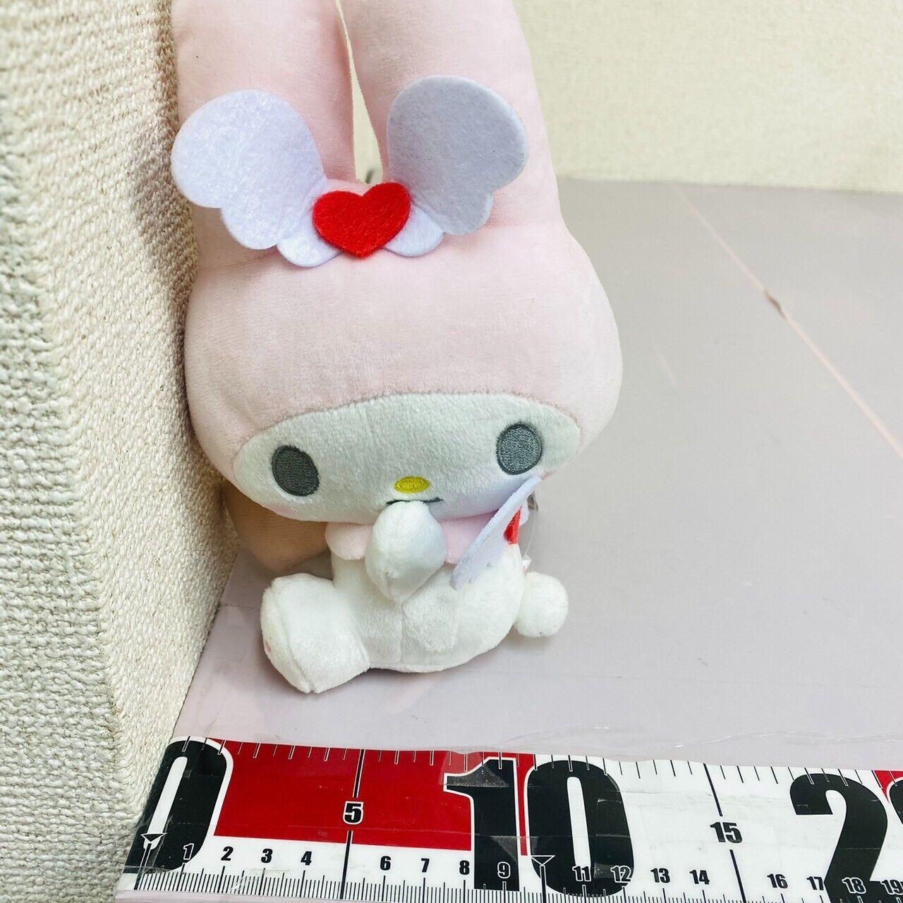 Sanrio My Melody Plush Doll Soft Toy Stuffed Pink Rabbit Sweet Angel Devil Wing