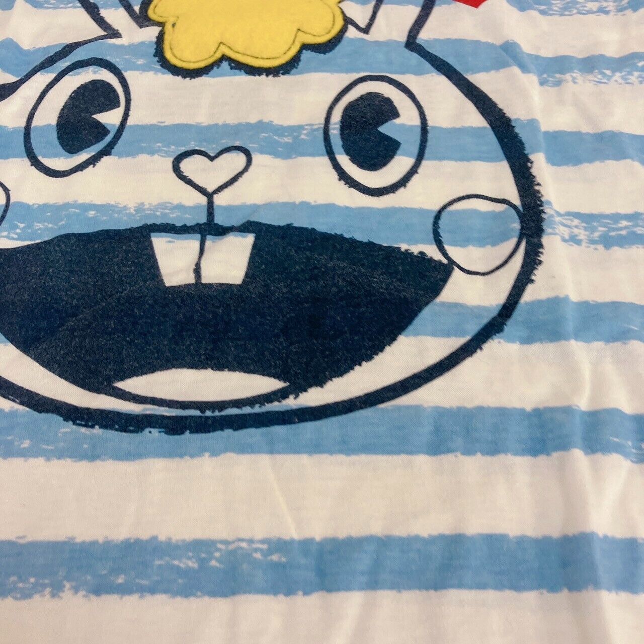 Happy Tree Friends HTF T-shirt M Size Tops Clothing Short Sleeve Striped Cuddles