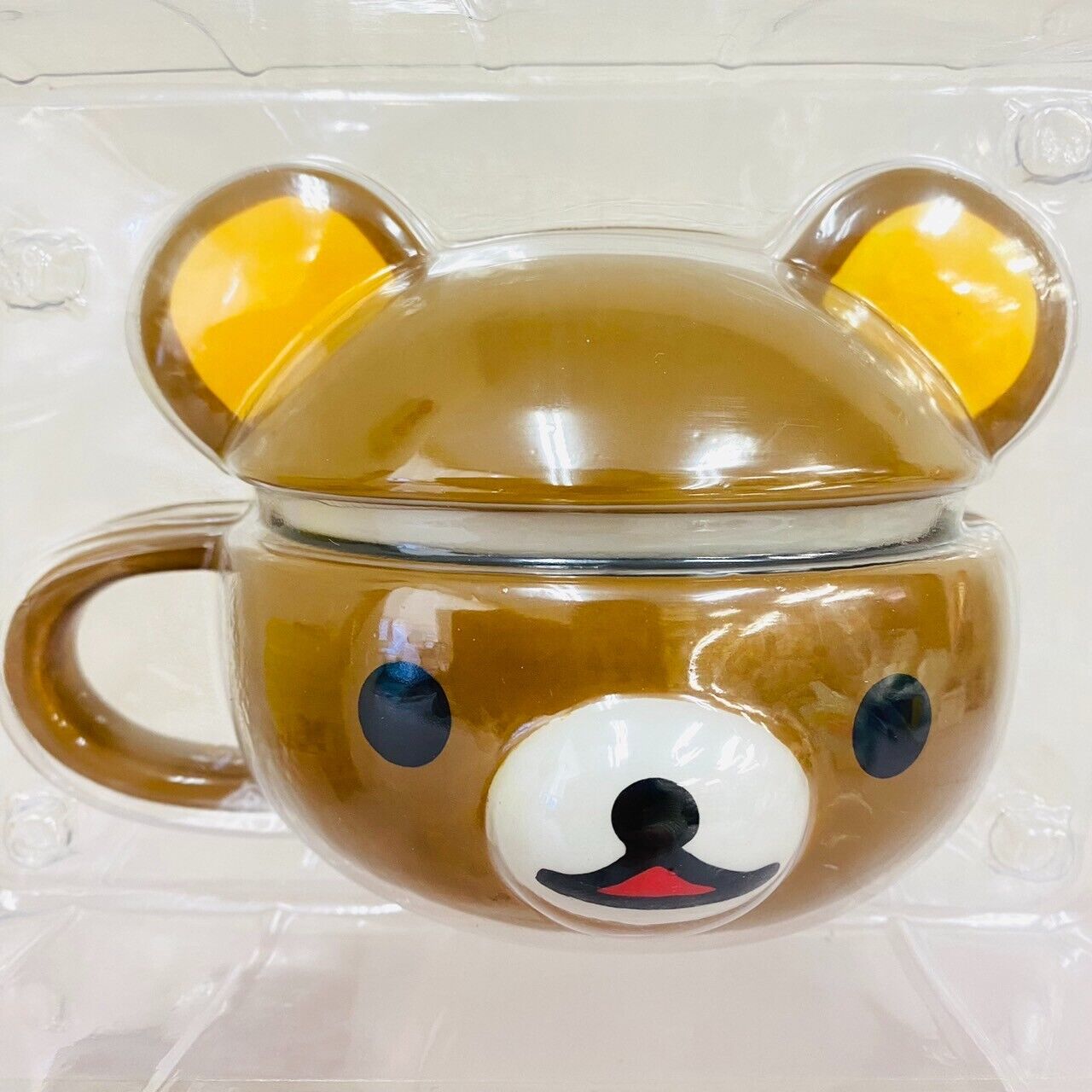 San-X Rilakkuma Mug Cup Brown Bear Face Pottery Character Kawaii Animals Rare