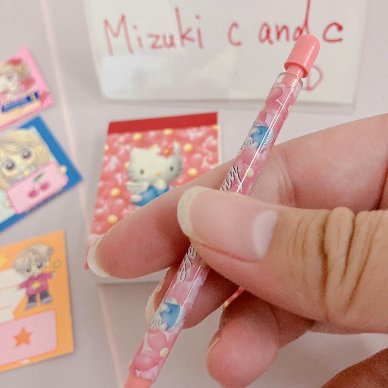 Sanrio Hello Kitty Stationery Set Pen Eraser Memo Note Mechanical Pencil Set