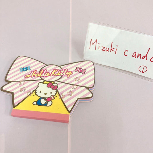 Sanrio Hello Kitty Memo Pad Notepad Ribbon Candy Star Stationery Kawaii Rare