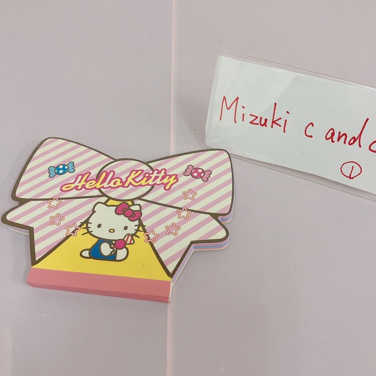 Sanrio Hello Kitty Memo Pad Notepad Ribbon Candy Star Stationery Kawaii Rare