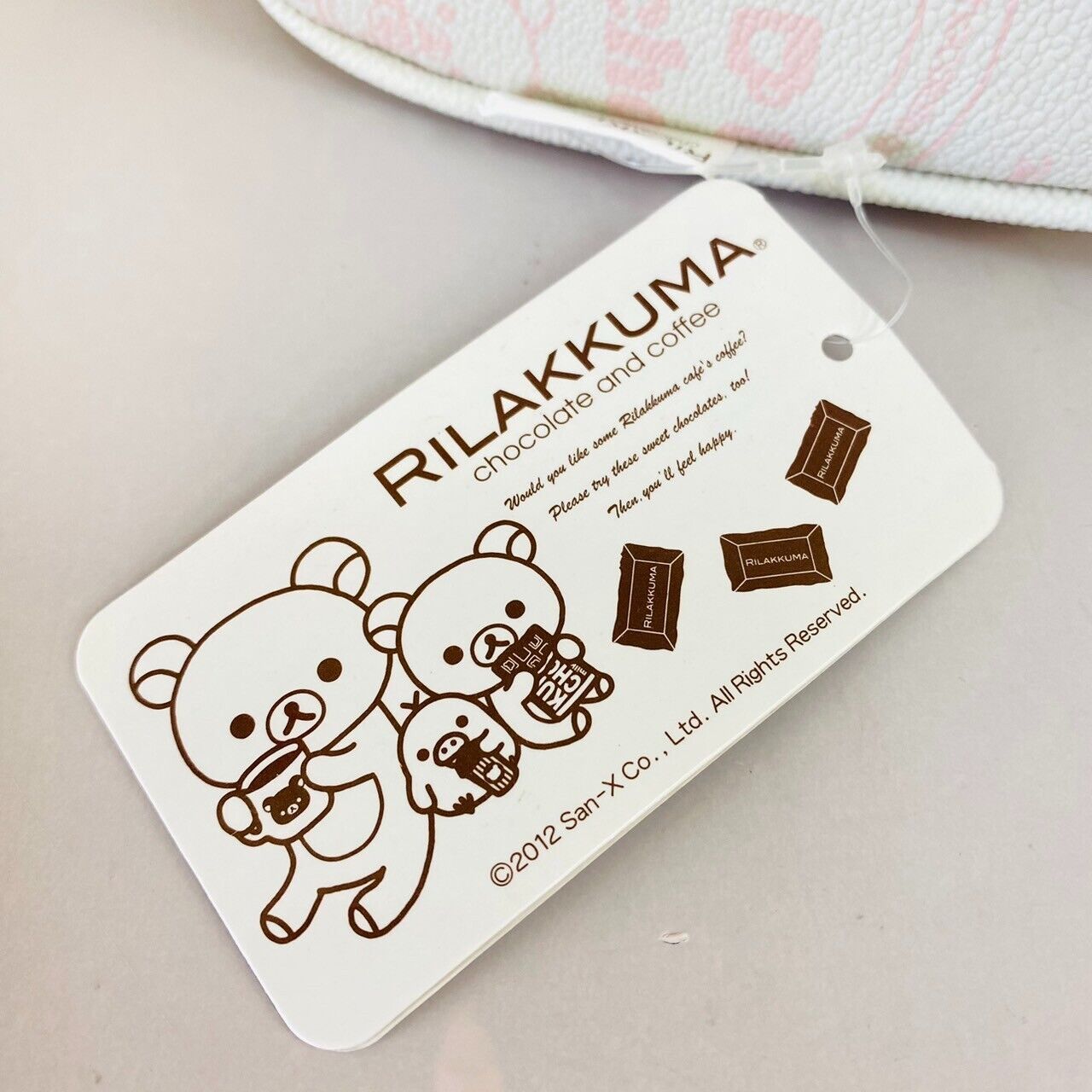 San-x Rilakkuma Korilakkuma Boston Hand Bag White Pink Kawaii Character Rare