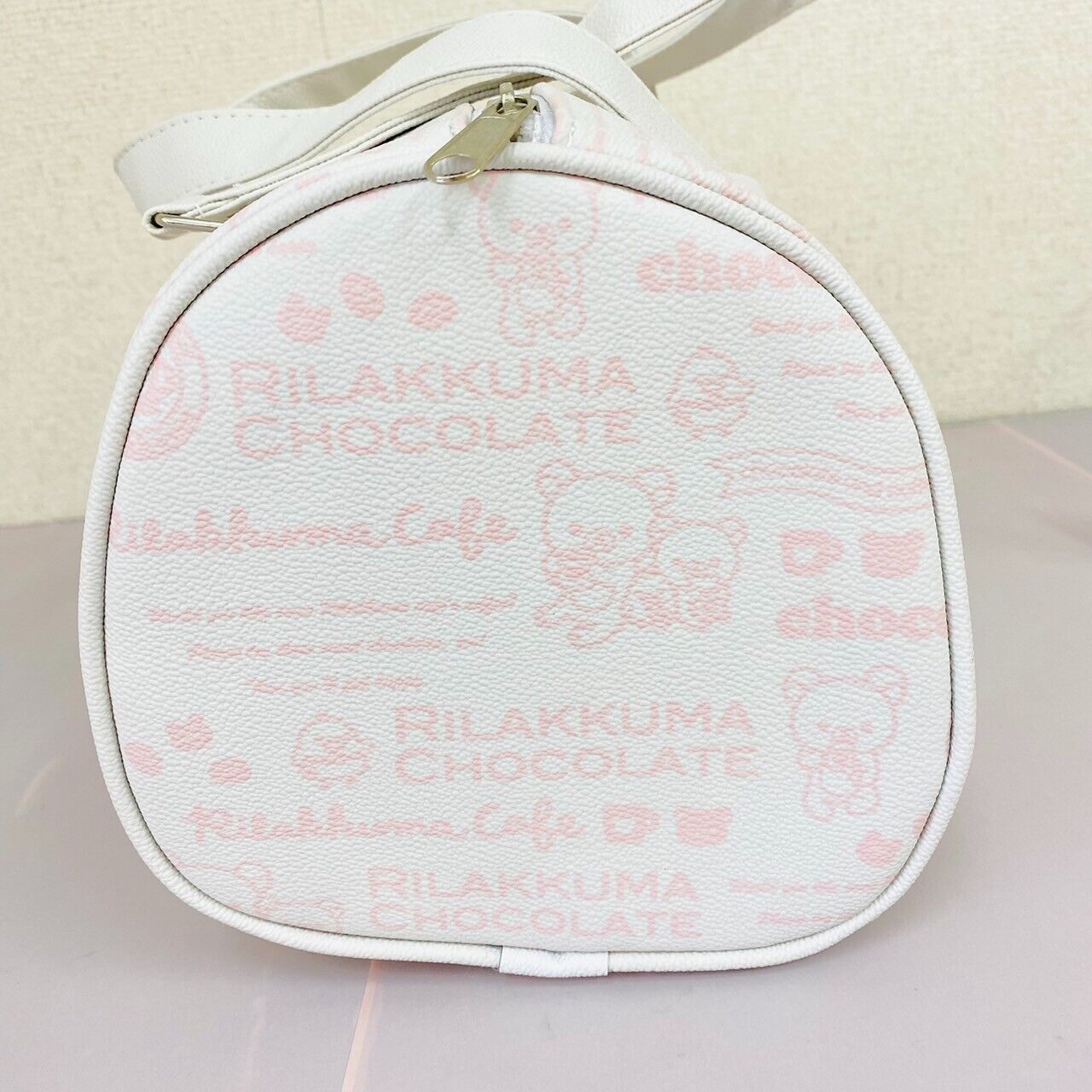 San-x Rilakkuma Korilakkuma Boston Hand Bag White Pink Kawaii Character Rare