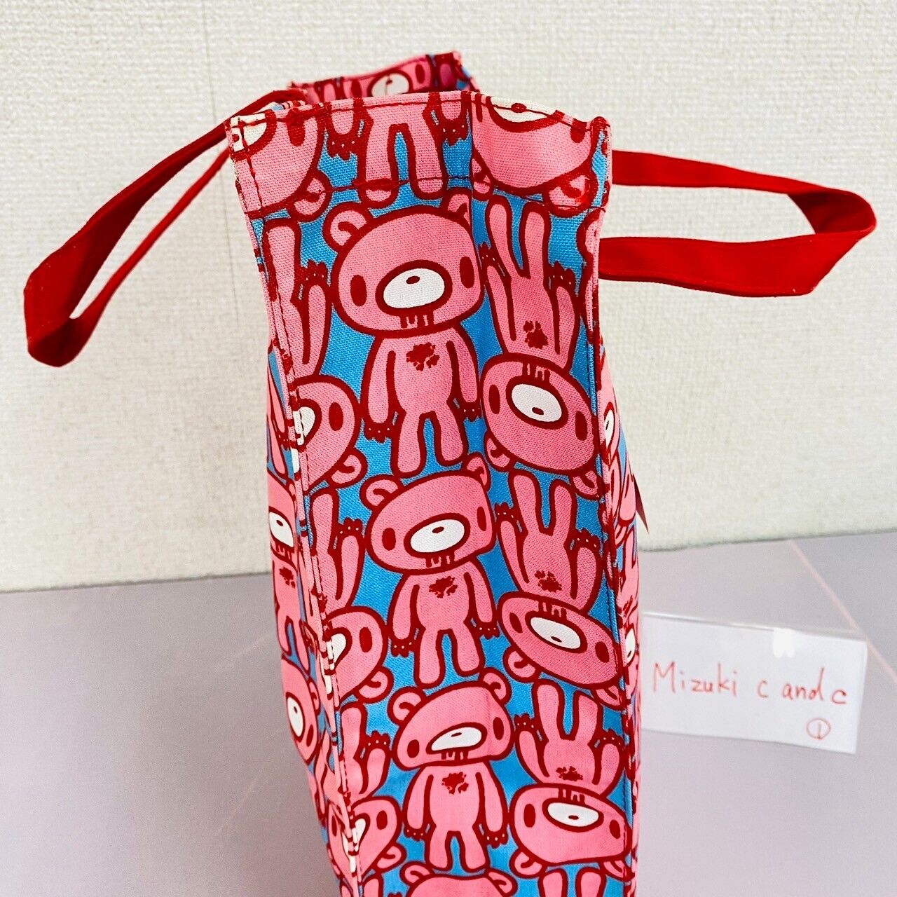 Taito Gloomy Bear Bloody Tote Bag Handbag Lesson Pink Red Blue Character Kawaii