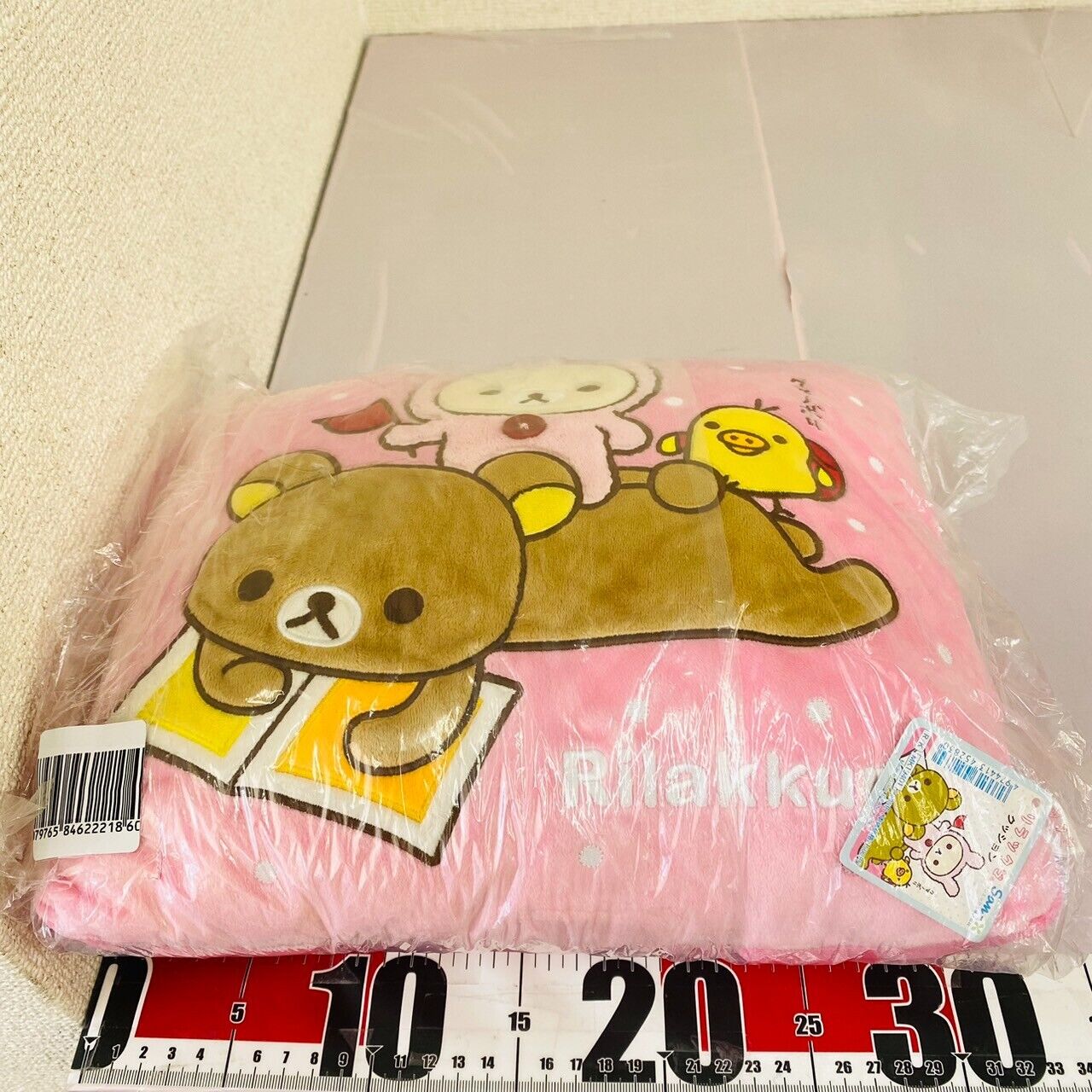 San-x Rilakkuma Korilakkuma Kiiroitori Cushion Pink Kumanobori Fluffy Bear Rare