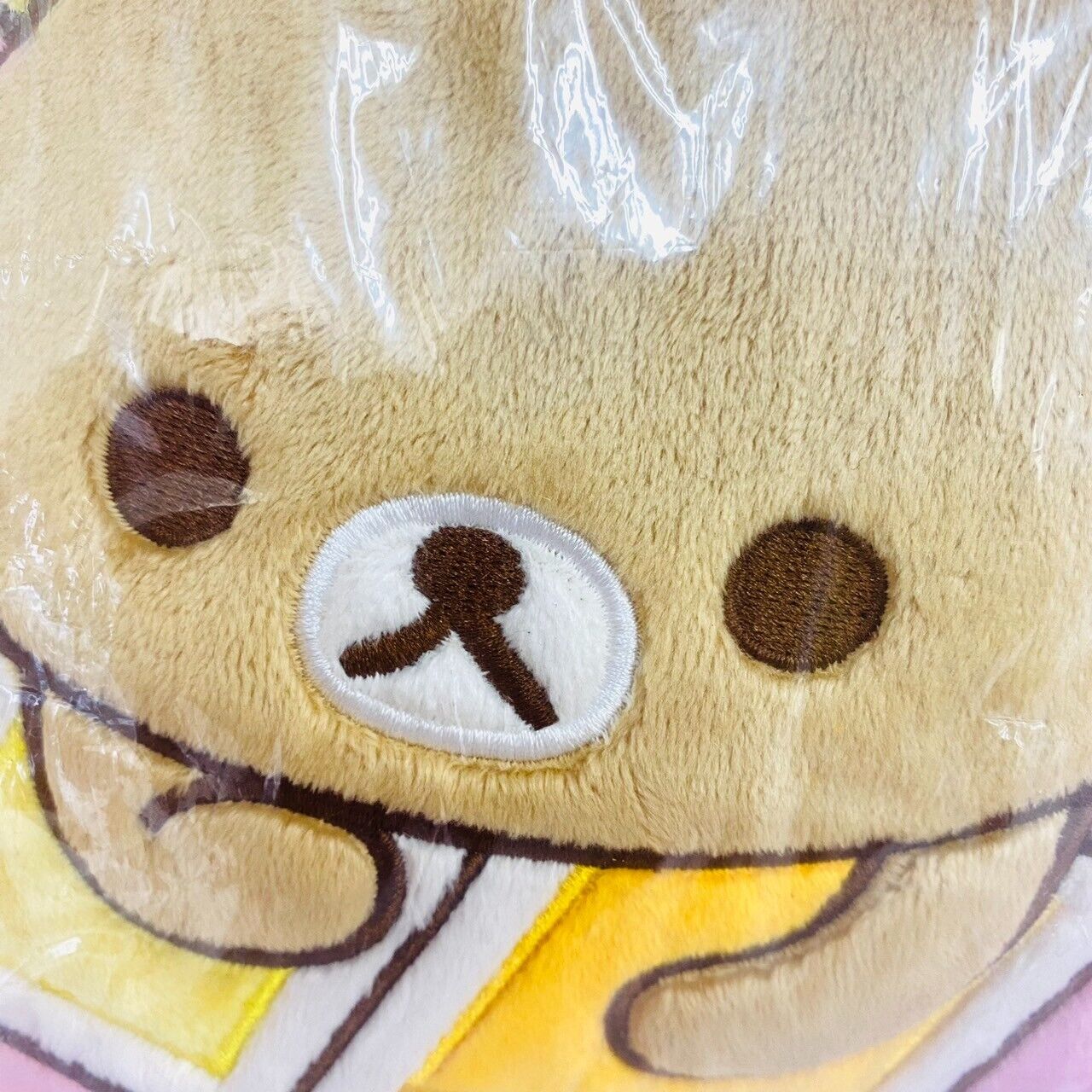 San-x Rilakkuma Korilakkuma Kiiroitori Cushion Pink Kumanobori Fluffy Bear Rare