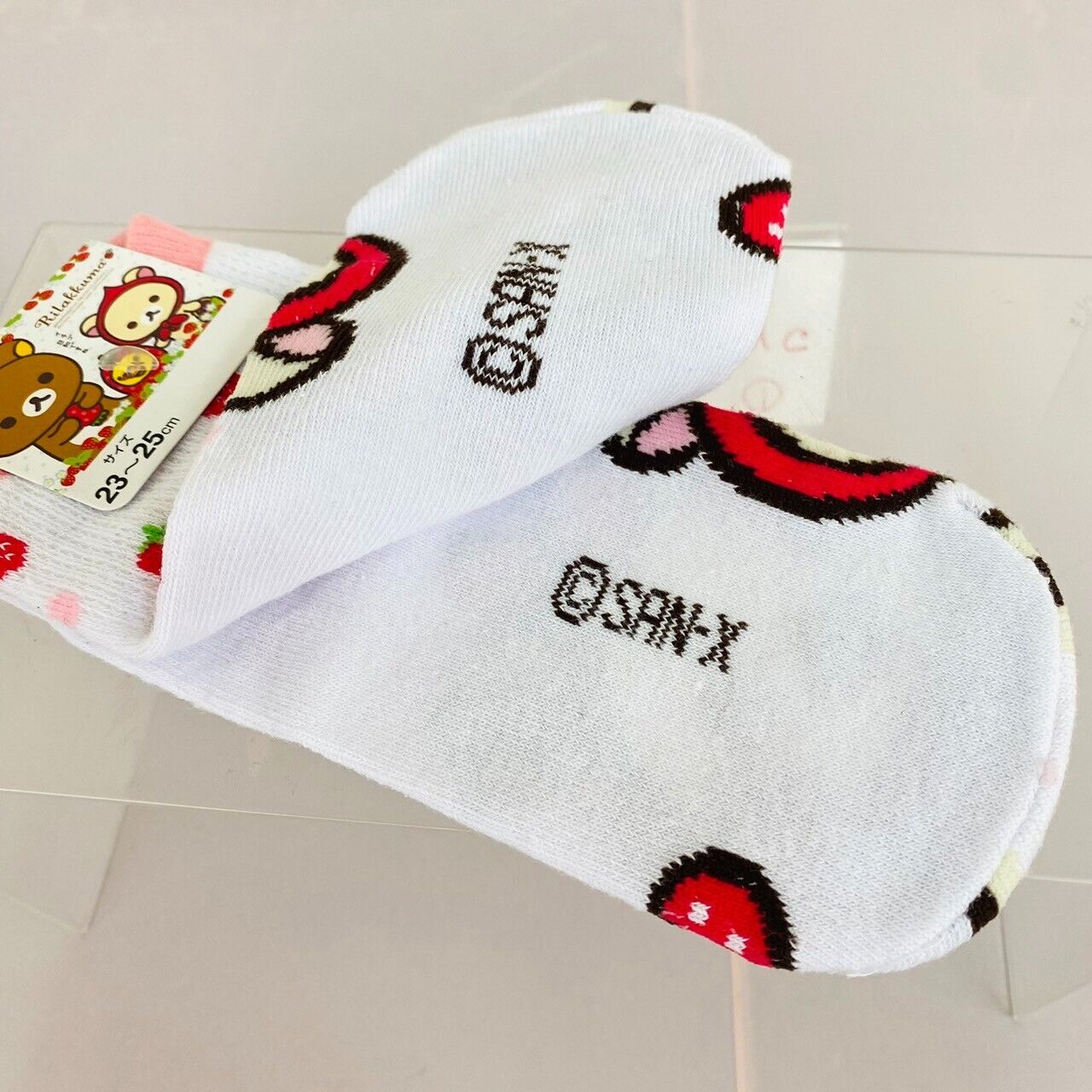 San-x Rilakkuma Korilakkuma Sanrio Hello Kitty Socks Set 2 Ribbon Strawberry