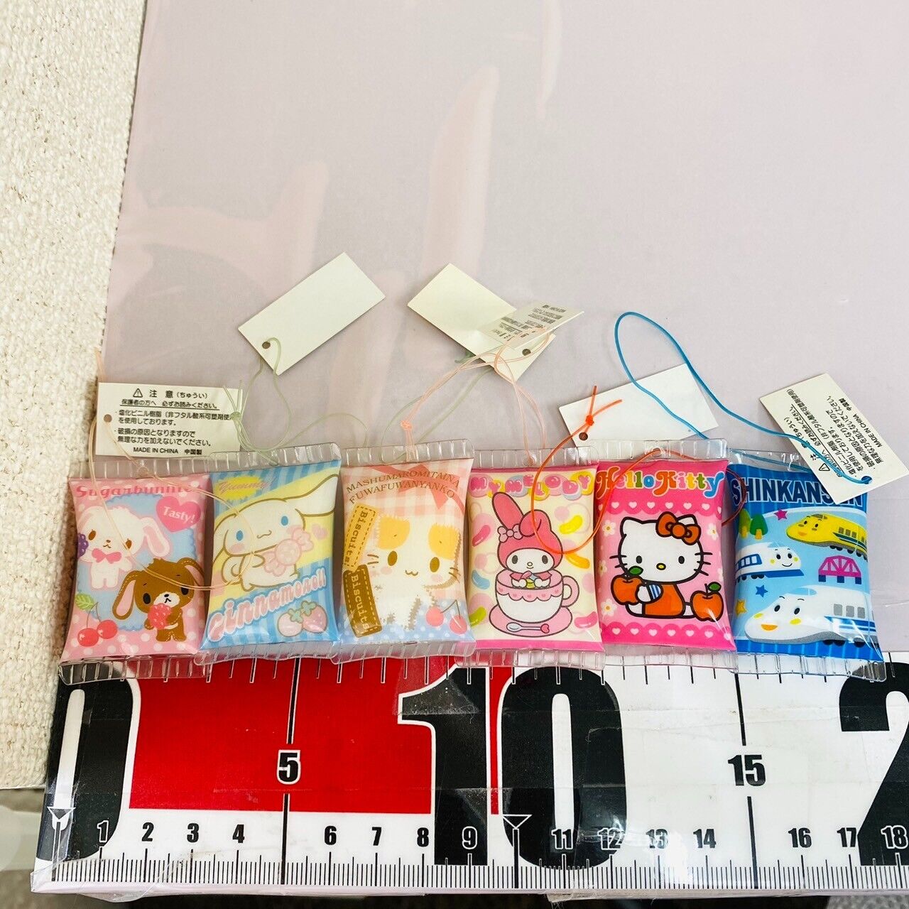 Sanrio Strap Charm Sugar Bunnies Cinnamoroll My Melody Hello Kitty Shinkansen