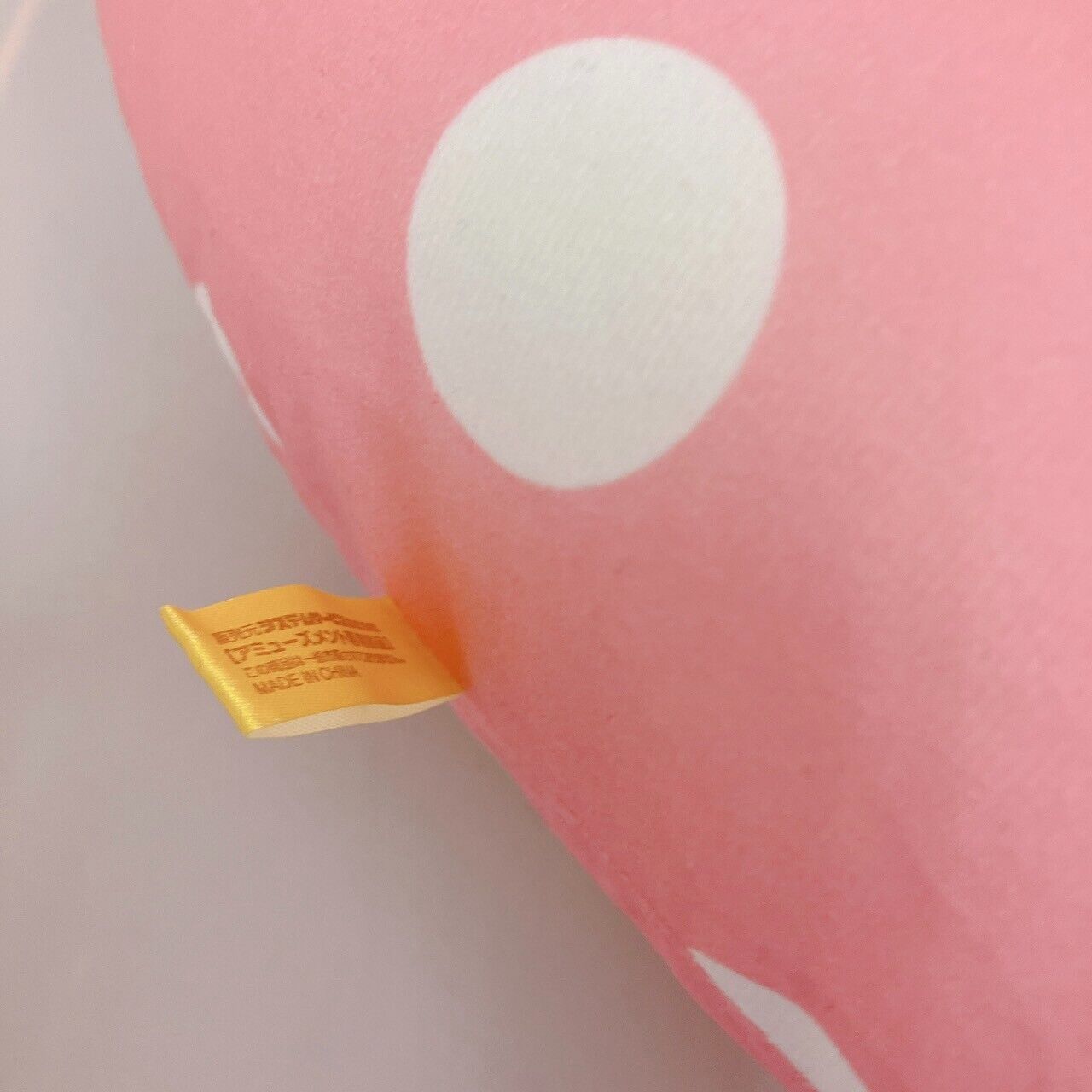 San-X Rilakkuma Korilakkuma Plush Dararan Waist Cushion Pink polka dot pattern