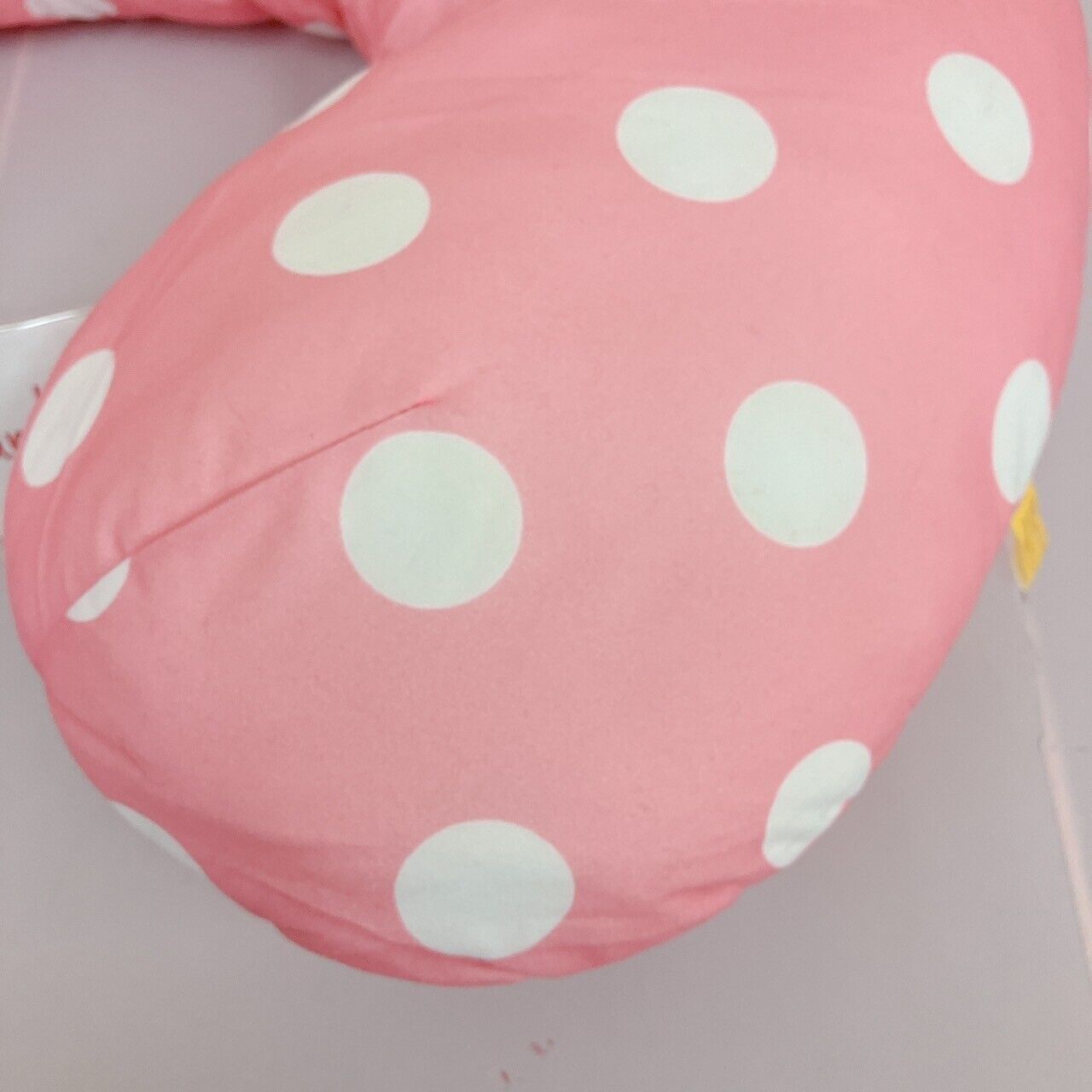 San-X Rilakkuma Korilakkuma Plush Dararan Waist Cushion Pink polka dot pattern