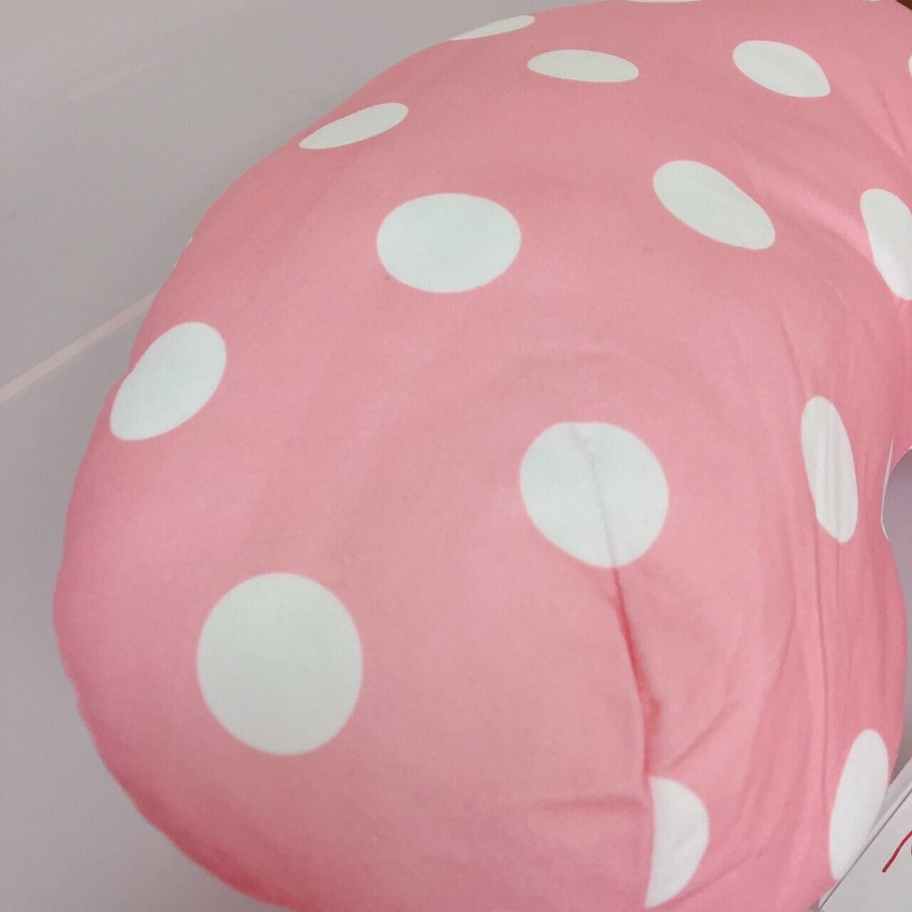 San-X Rilakkuma Korilakkuma Plush Dararan Waist Cushion Pink polka dot pattern