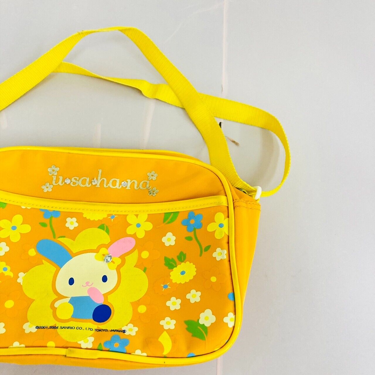 Sanrio Usahana Shoulder Bag School Yellow Flowers Rabbit Kawaii Character Rare