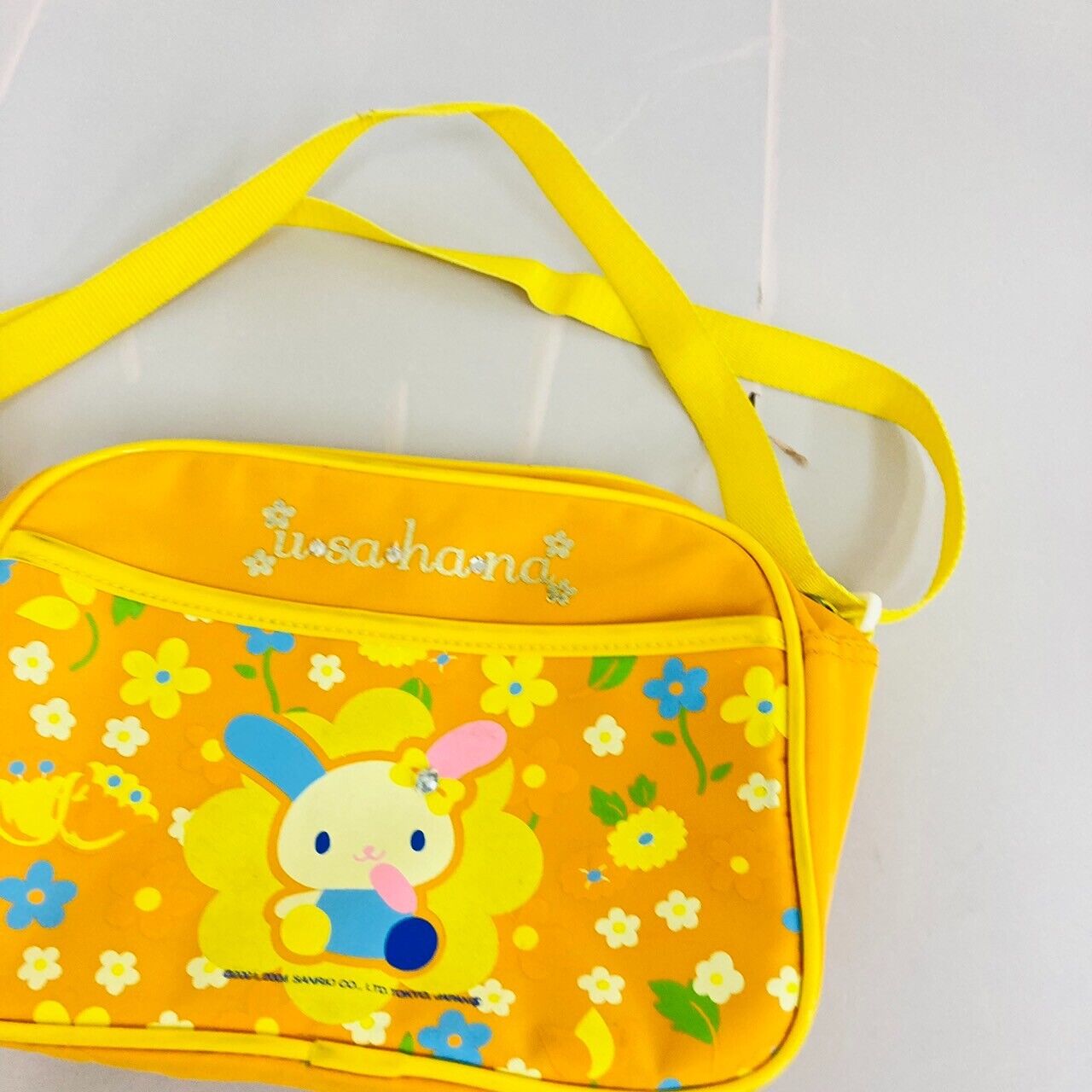 Sanrio Usahana Shoulder Bag School Yellow Flowers Rabbit Kawaii Character Rare