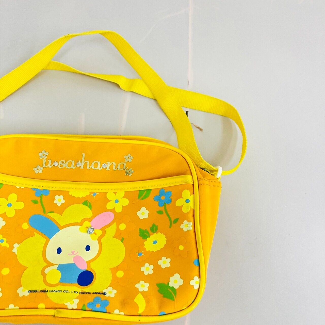 Sanrio Usahana Shoulder Bag School Yellow Flowers Rabbit Kawaii Character Rare