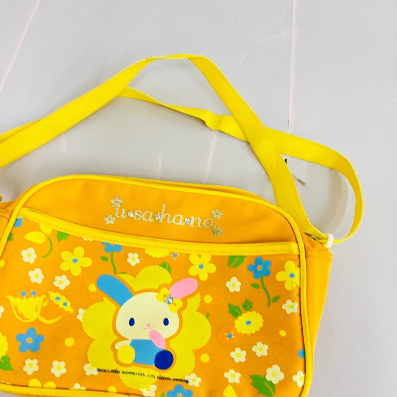 Sanrio Usahana Shoulder Bag School Yellow Flowers Rabbit Kawaii Character Rare