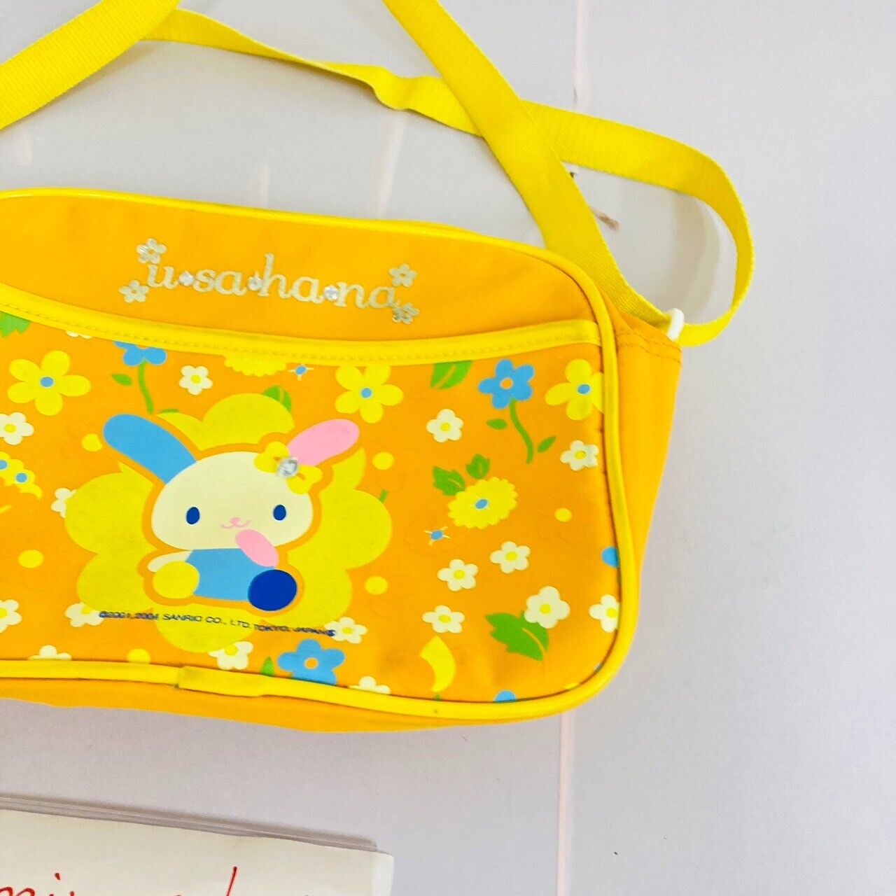 Sanrio Usahana Shoulder Bag School Yellow Flowers Rabbit Kawaii Character Rare