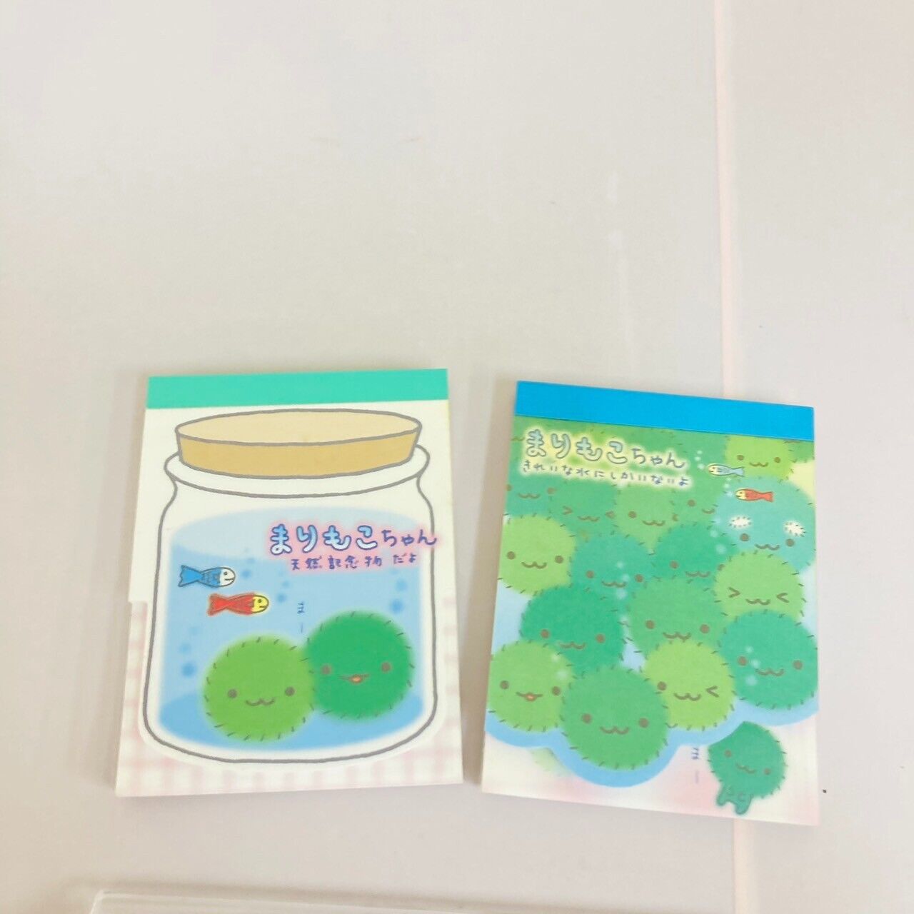 San-X Marimoko-chan Memo Pad Set 2 Notepad Stationery Green Marimo Kawaii Rare