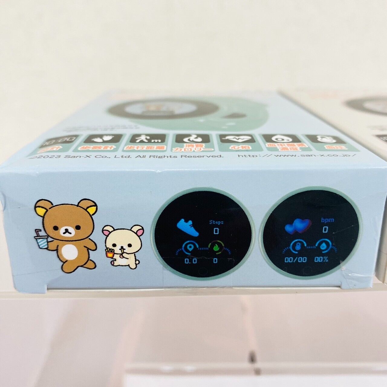 San-X Rilakkuma Style Korilakkuma Excited Smart Watch Set 2 Green Pink Bear Rare