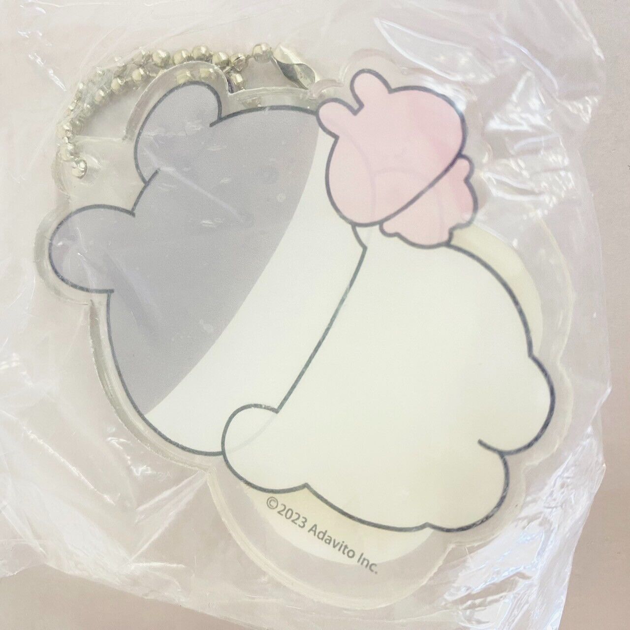 Asamimi chan Sticky Buttocks Squeeze Acrylic Key Ring Set 5 Ball Chain Rabbit