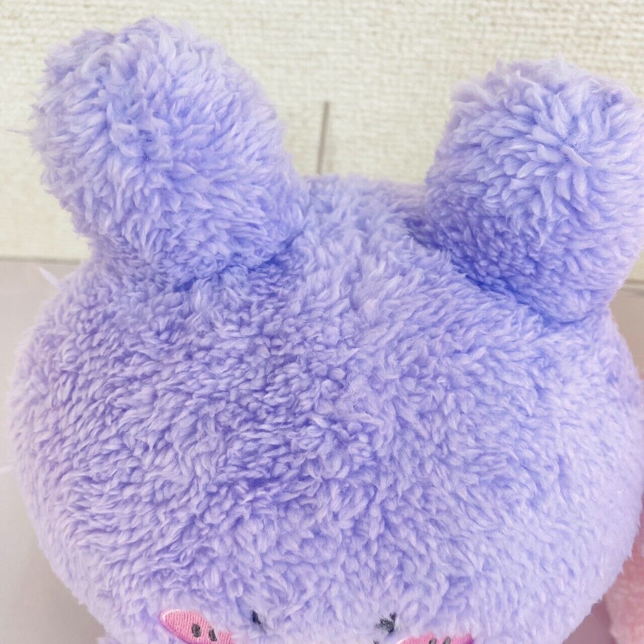 Asamimi Chan Plush Set 2 Soft Stuffed Toy Doll Babumimi Ver. Baby Pink Purple