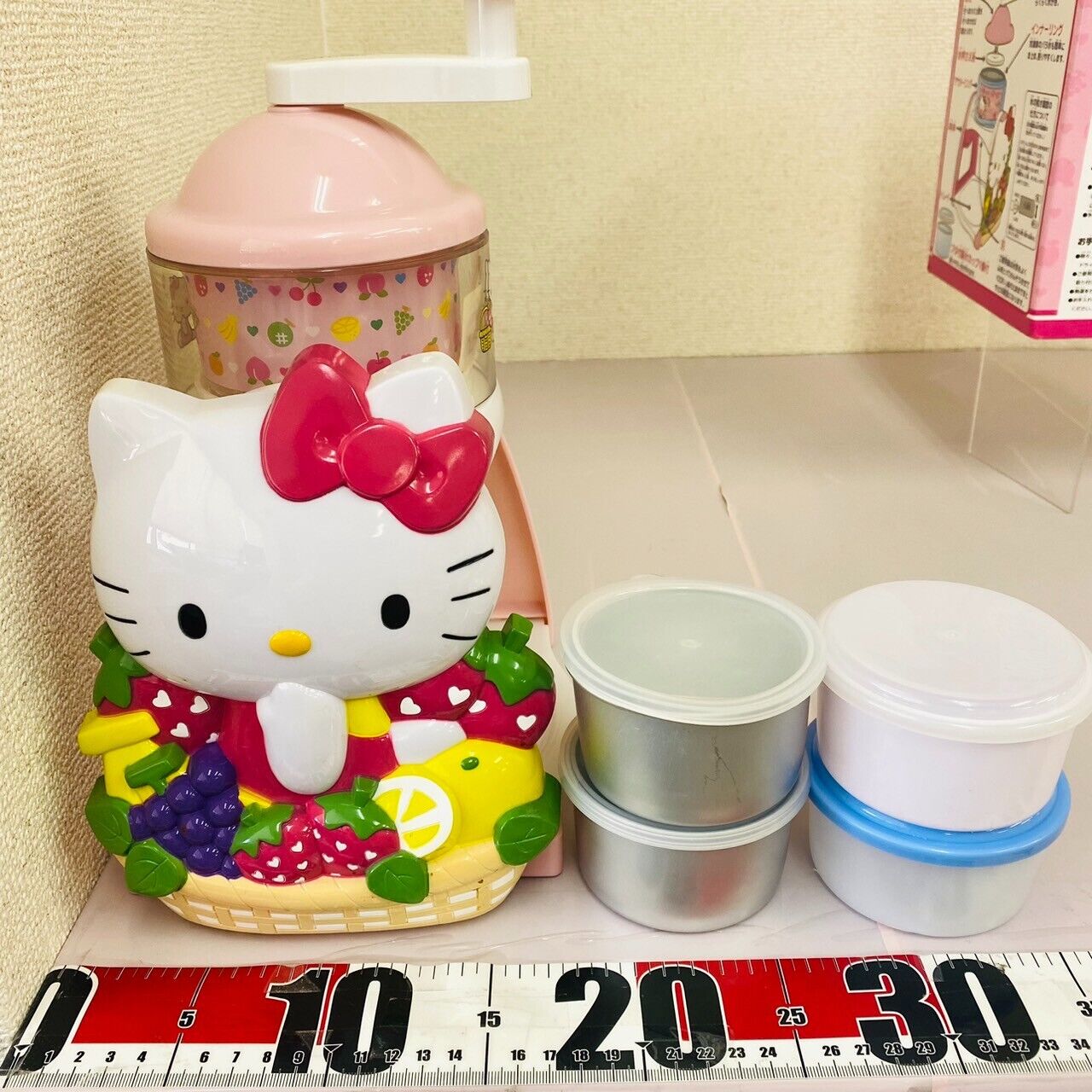 Sanrio Hello Kitty Shaved Ice Maker Manual Type w/ Box Cat Japan Limited Rare