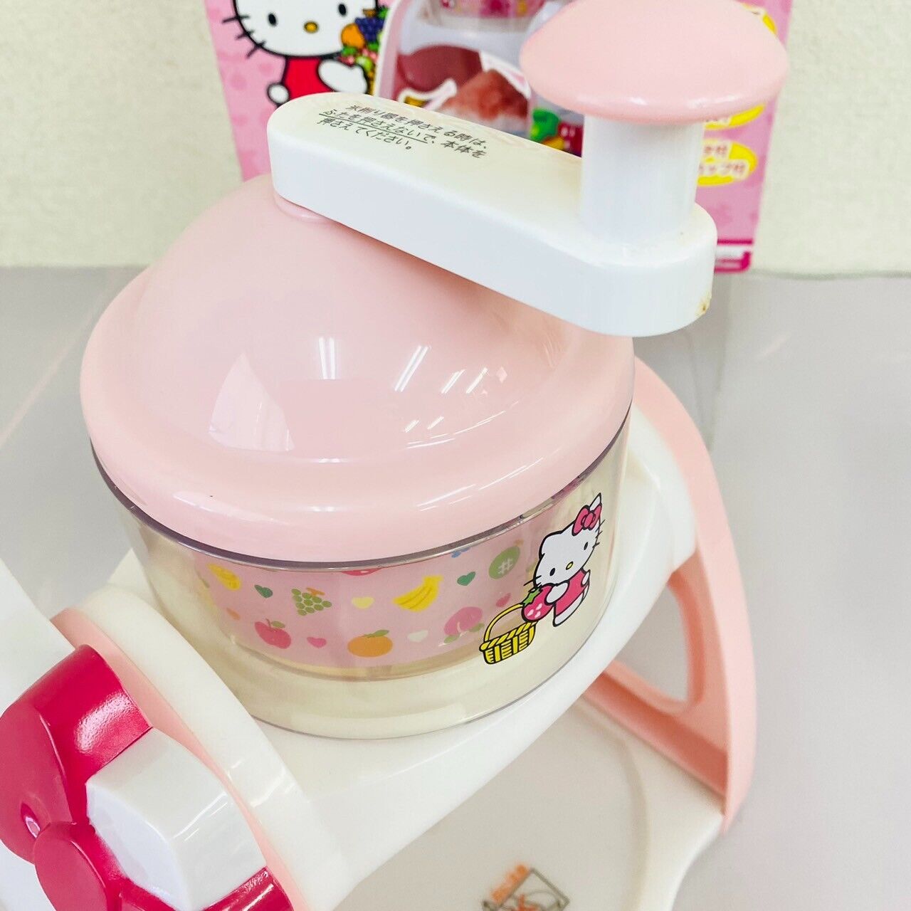 Sanrio Hello Kitty Shaved Ice Maker Manual Type w/ Box Cat Japan Limited Rare