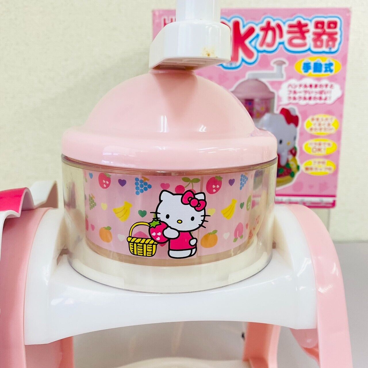 Sanrio Hello Kitty Shaved Ice Maker Manual Type w/ Box Cat Japan Limited Rare