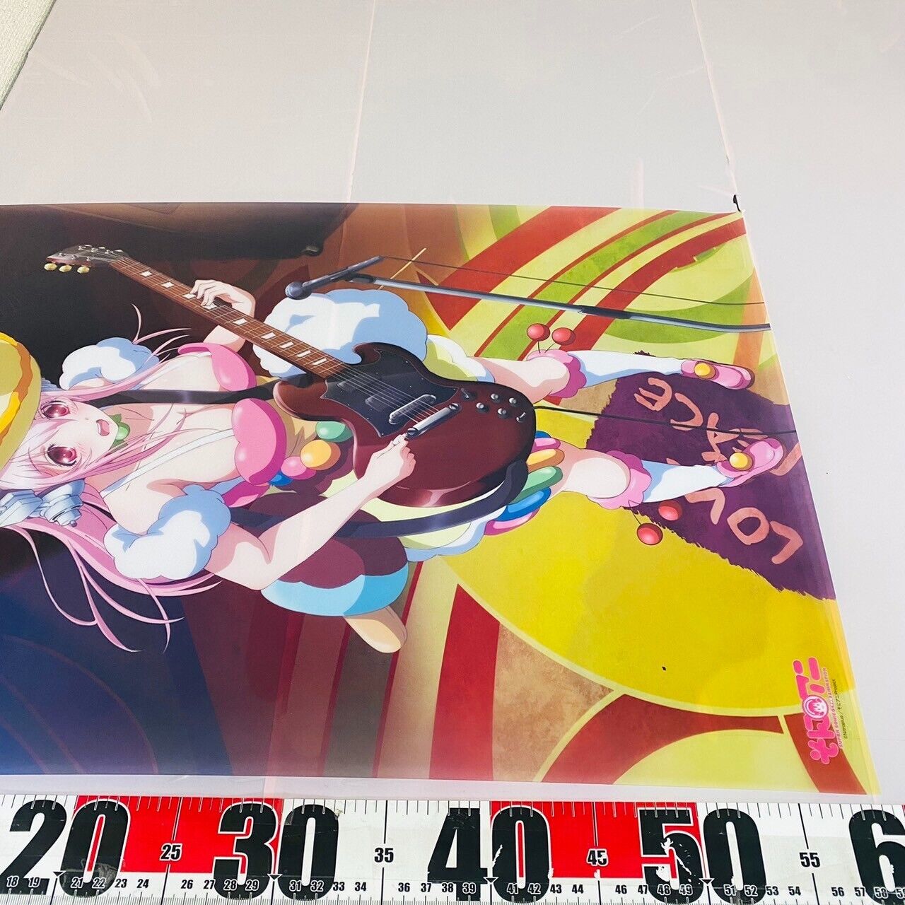 Super Sonico Clear Poster Soniani Prize Headphone Guitar Anime Manga Kawaii Rare