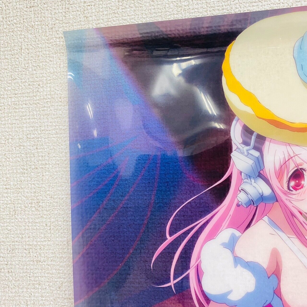 Super Sonico Clear Poster Soniani Prize Headphone Guitar Anime Manga Kawaii Rare