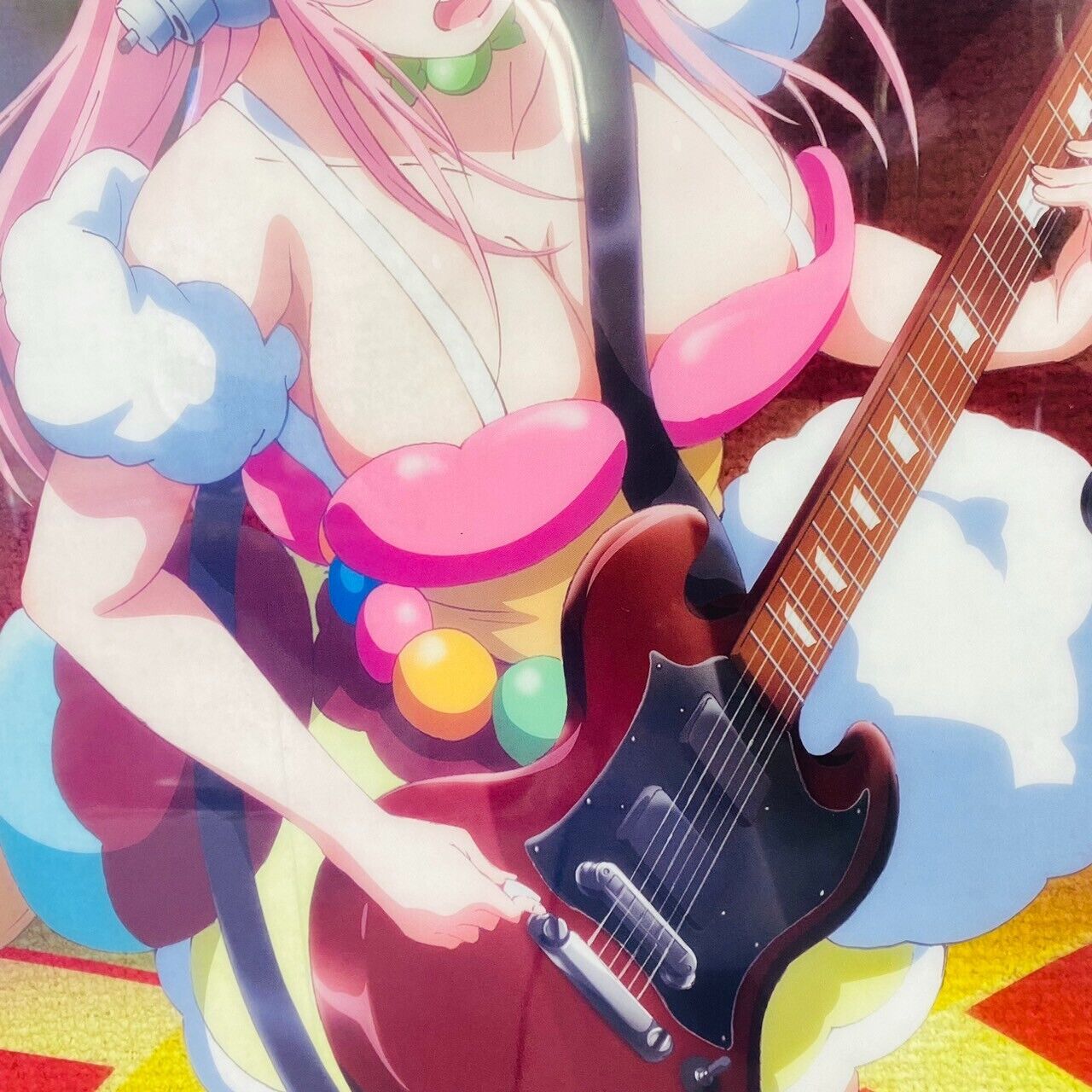 Super Sonico Clear Poster Soniani Prize Headphone Guitar Anime Manga Kawaii Rare