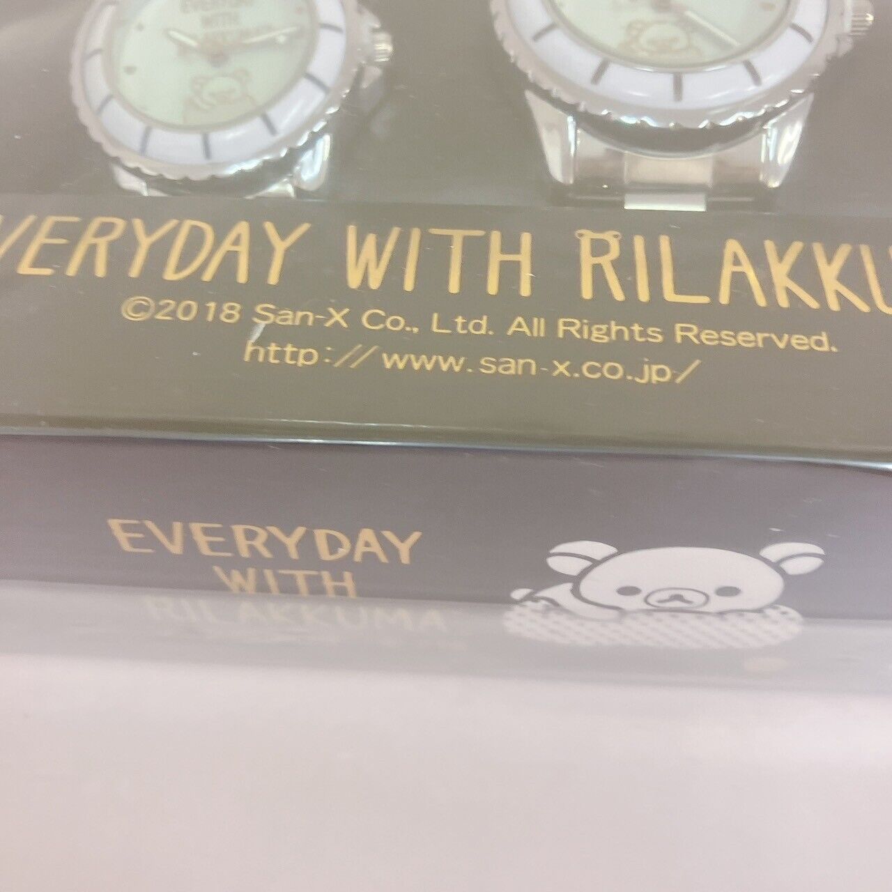 San-X Everyday With Rilakkuma Pair Watch Battery Set 2 White Bear Metal Kawaii