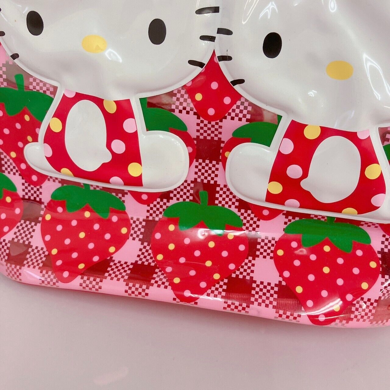 Sanrio Hello Kitty Mimmy Swimming Vinyl Pool Tote Bag Red Pink Strawberry Rare