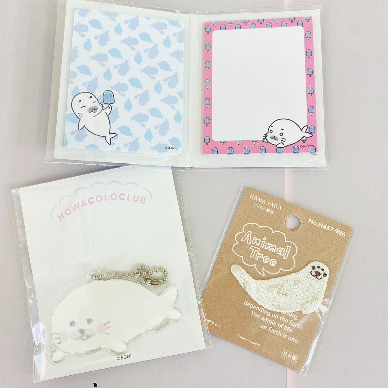 San-X Mamegoma  Seal Penguin Stationery Set Notebook Pen Memo Label Eraser Rare