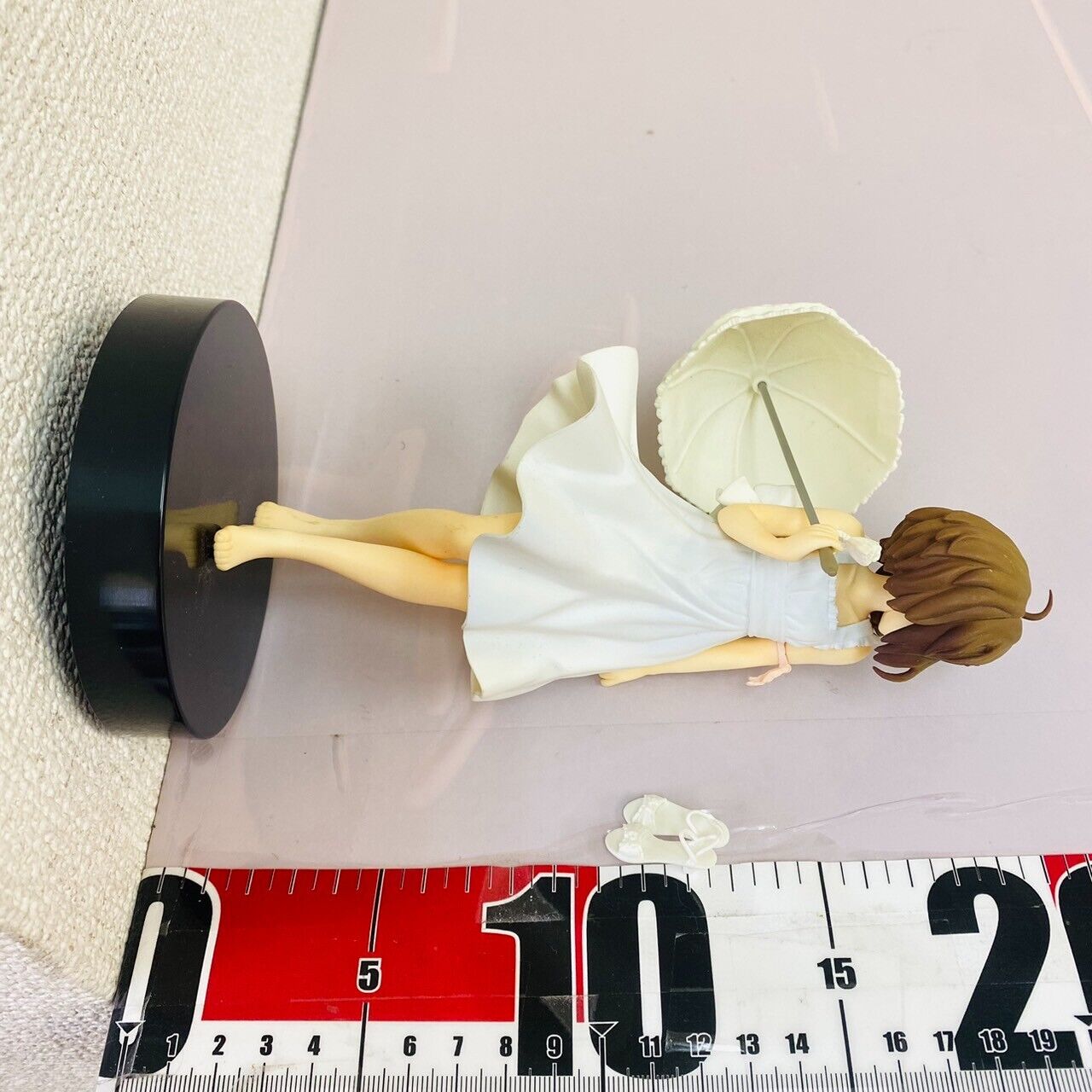 BANPRESTO K-On! Yui Hirasawa Figure Umbrella Parasol White Girl Anime SQ Japan